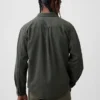 Camisa utilitaria de denim ultrasuave de corte holgado