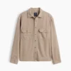 Camisa utilitaria de denim ultrasuave de corte holgado