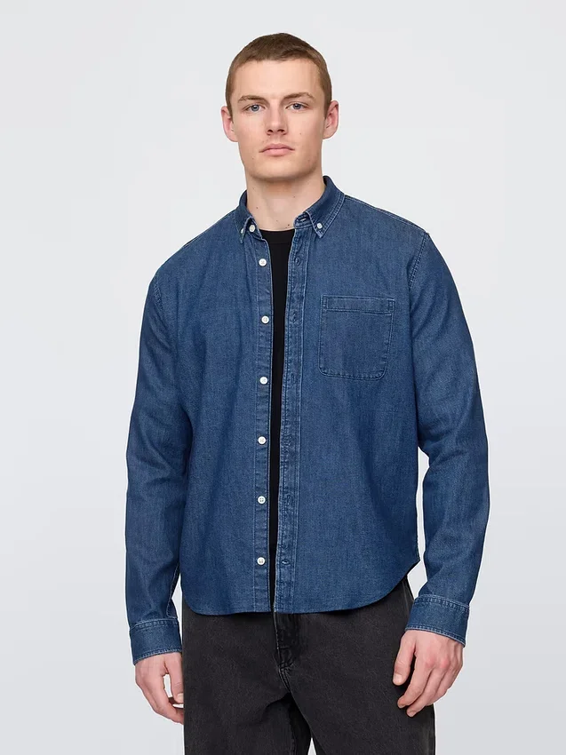 Camisa vaquera con bolsillos