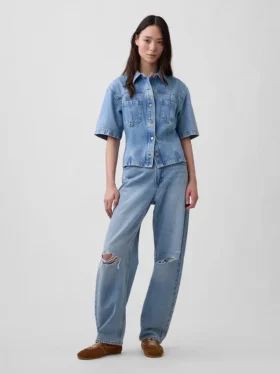 Camisa vaquera con bolsillos ultrasuave