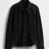 Camisa vaquera con costuras ajustadas