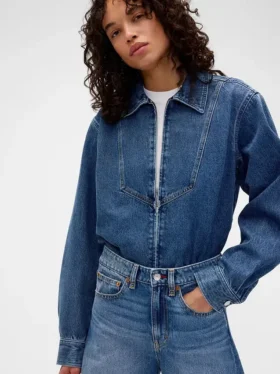 Camisa vaquera con cremallera GAP × Victoria Beckham