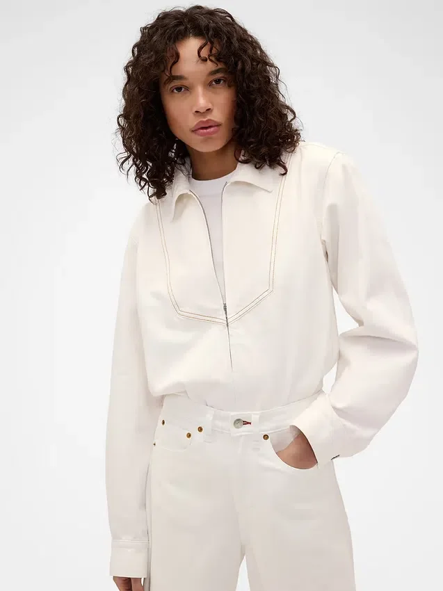 Camisa vaquera con cremallera GAP × Victoria Beckham
