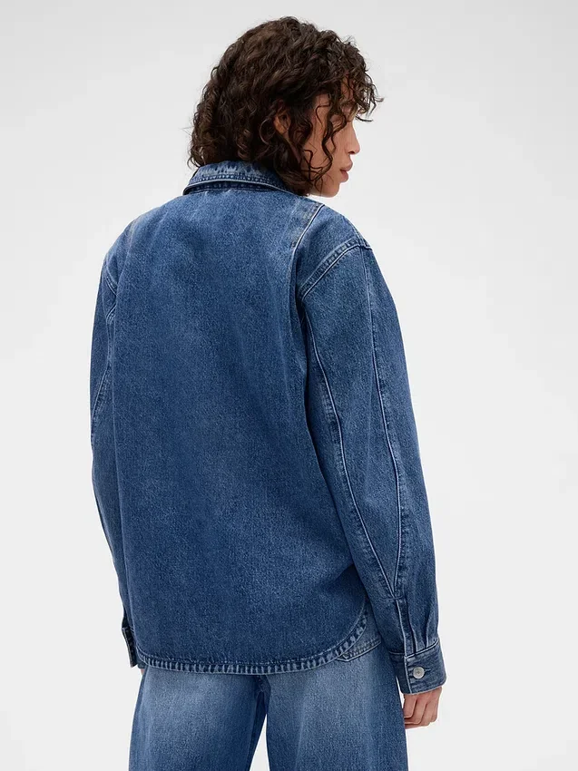 Camisa vaquera con cremallera GAP × Victoria Beckham
