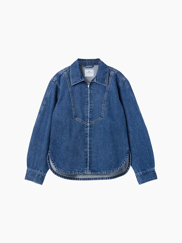 Camisa vaquera con cremallera GAP × Victoria Beckham