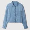 Camisa vaquera corta