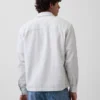 Camisas de corte recto y bajo recto con rayas Dobby