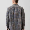 Camisas de cuadros holgadas en sarga lavada al sol