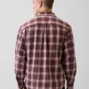Camisas de cuadros holgadas en sarga lavada al sol
