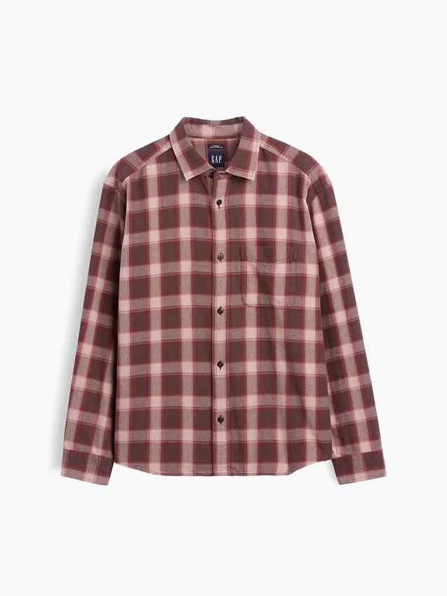 Camisas de cuadros holgadas en sarga lavada al sol