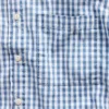 Camisas de denim a cuadros vichy de corte holgado y bajo recto