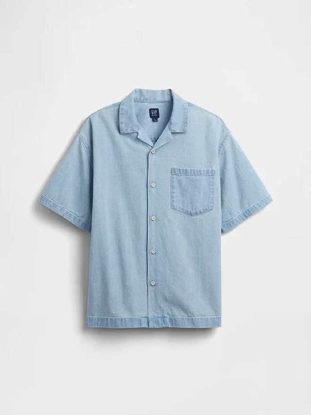 Camisas de denim para niño de corte holgado