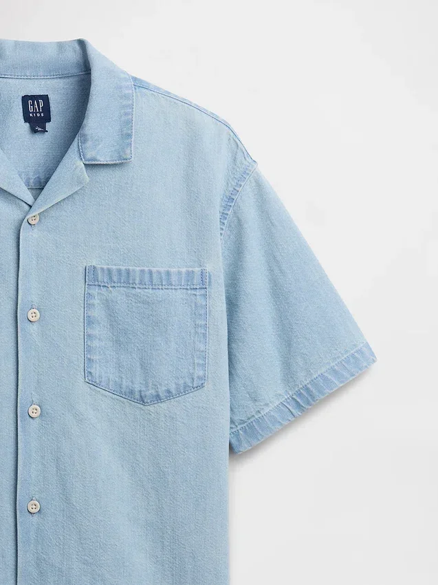 Camisas de denim para niño de corte holgado