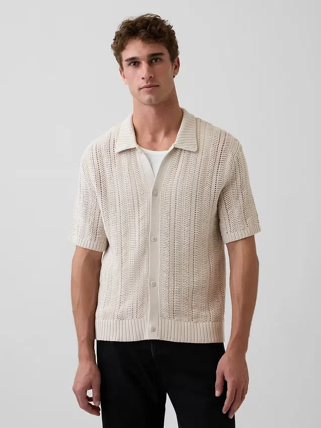 Camisas de ganchillo con diseño en espiga