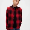 Camisas de jersey de punto a cuadros para niños