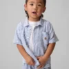 Camisas de lino y algodón para bebés y niños pequeños