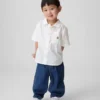 Camisas de lino y algodón para bebés y niños pequeños