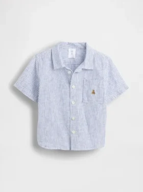 Camisas de lino y algodón para bebés y niños pequeños