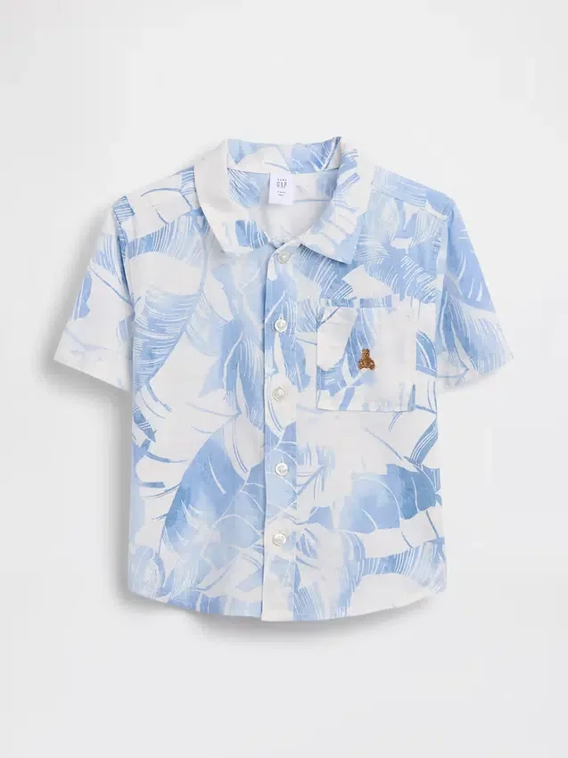 Camisas de lino y algodón para bebés y niños pequeños