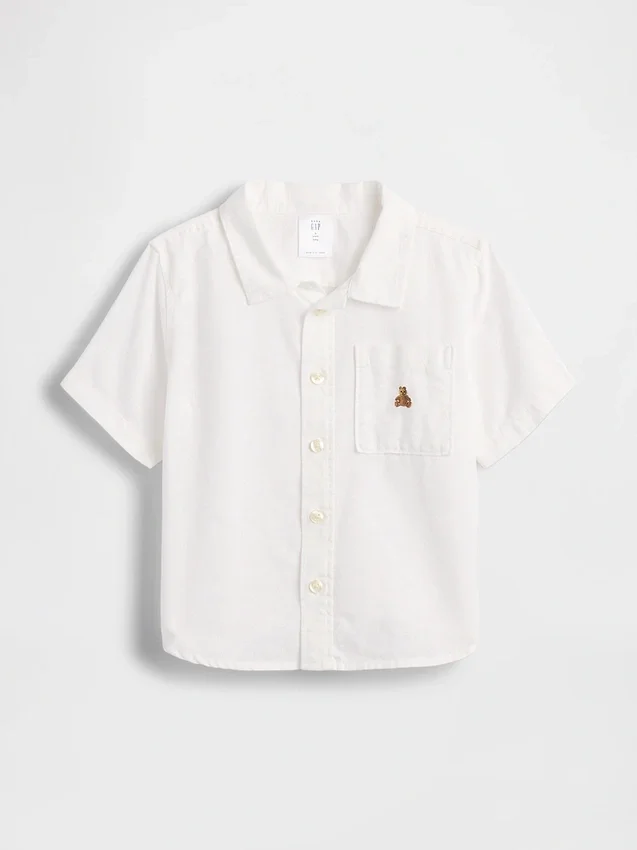 Camisas de lino y algodón para bebés y niños pequeños