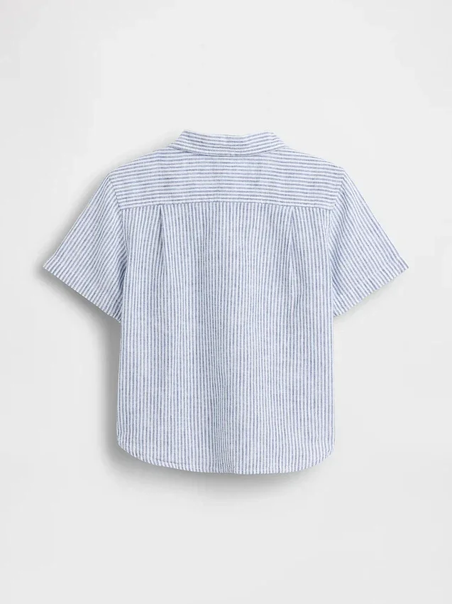 Camisas de lino y algodón para bebés y niños pequeños