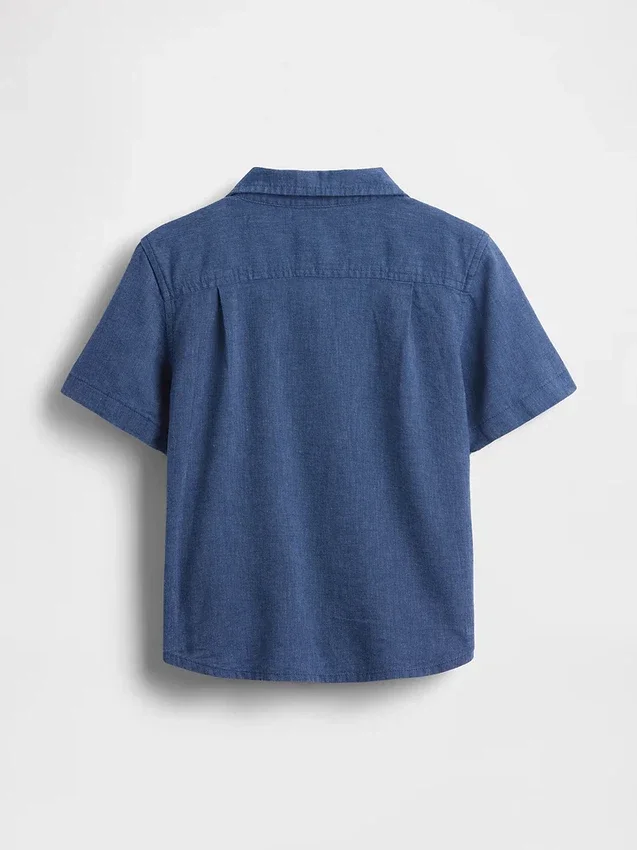 Camisas de lino y algodón para bebés y niños pequeños