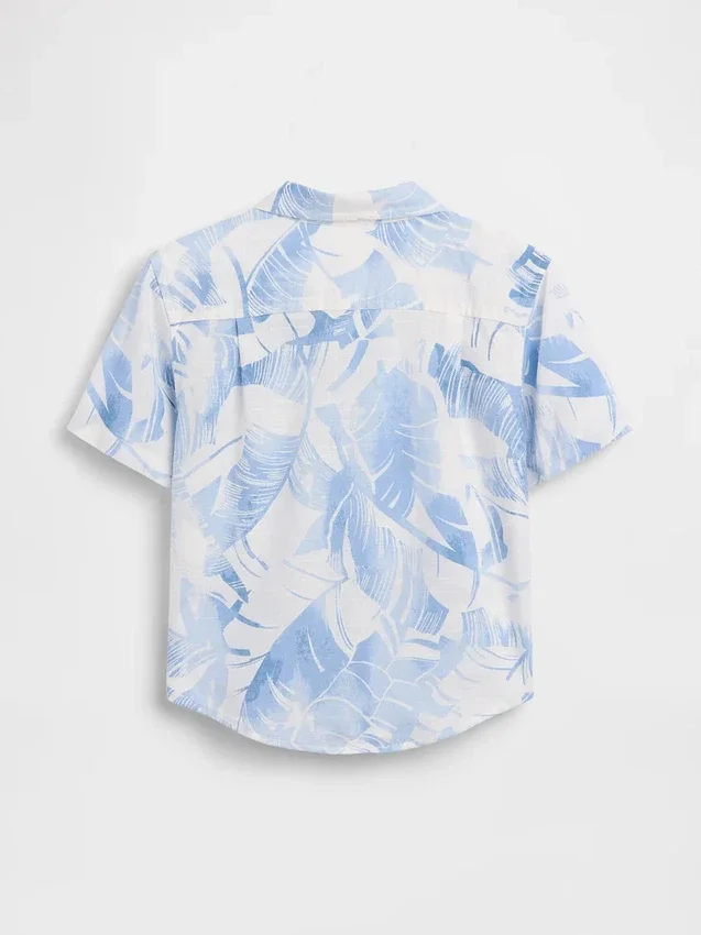Camisas de lino y algodón para bebés y niños pequeños