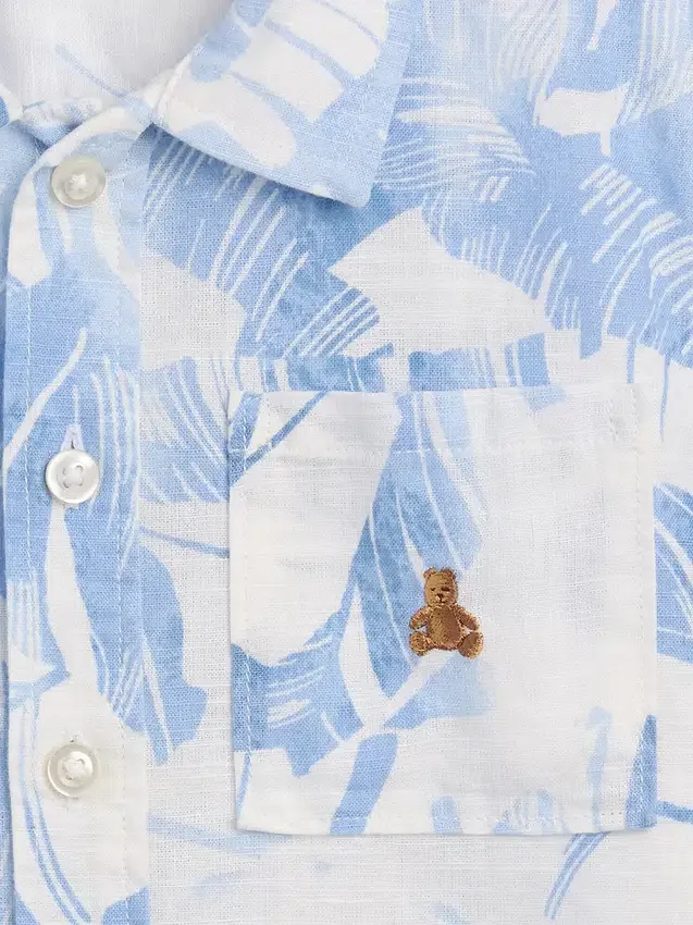 Camisas de lino y algodón para bebés y niños pequeños