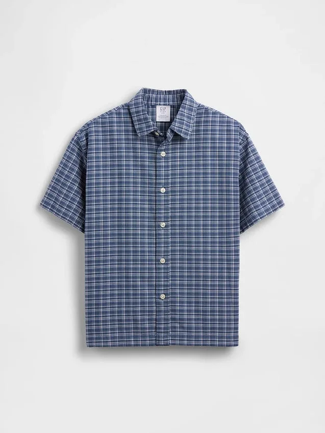 Camisas de oxford a cuadros de corte holgado para niños