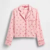 Camisas de pijama holgadas de franela con corazones de GAP × Summer Fridays