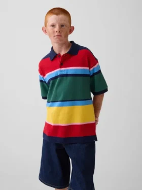 Camisas de piqué holgadas para niño