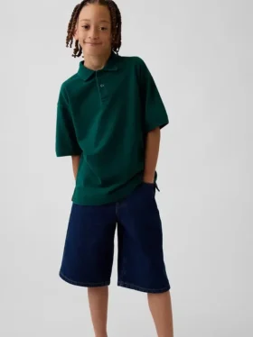 Camisas de piqué holgadas para niño