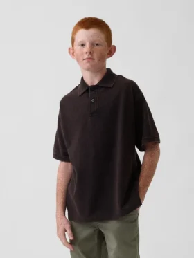 Camisas de piqué holgadas para niño