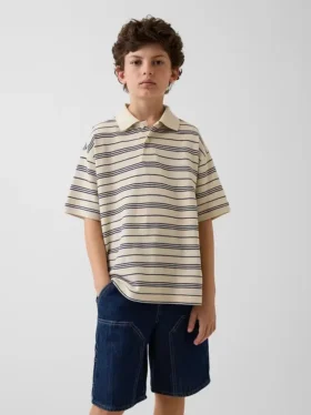Camisas de piqué holgadas para niño