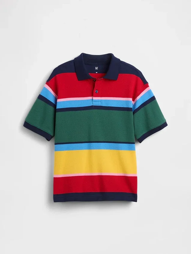 Camisas de piqué holgadas para niño