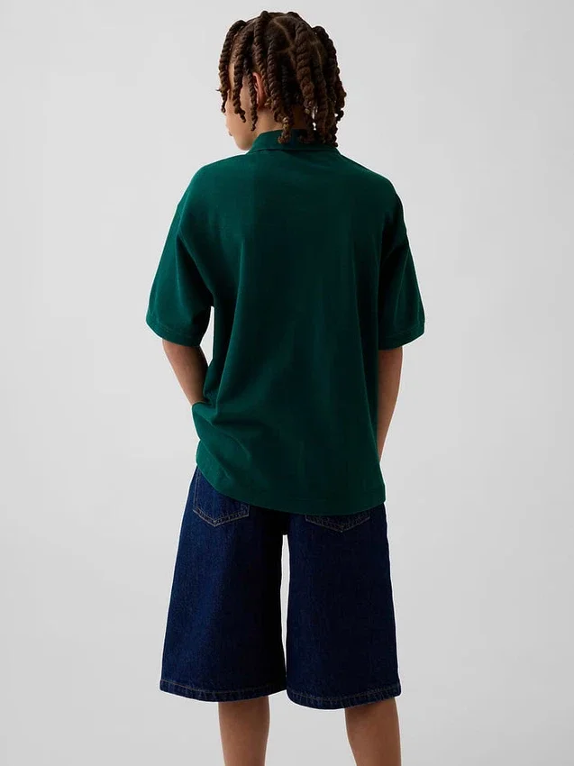 Camisas de piqué holgadas para niño