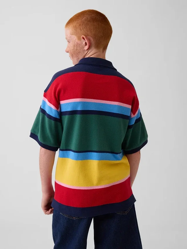 Camisas de piqué holgadas para niño