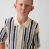 Camisas de rayas de ganchillo para niño