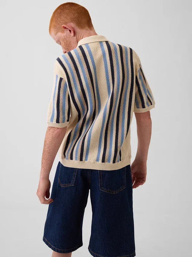 Camisas de rayas de ganchillo para niño