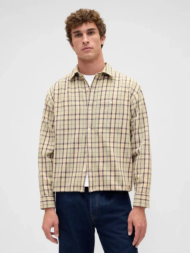 Camisas de sarga con bajo recto