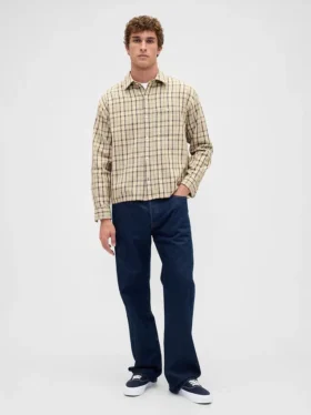 Camisas de sarga con bajo recto
