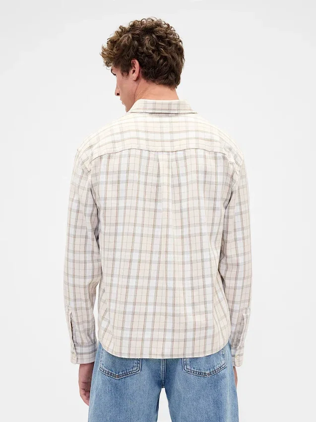 Camisas de sarga con bajo recto