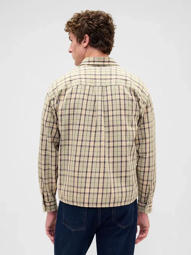 Camisas de sarga con bajo recto