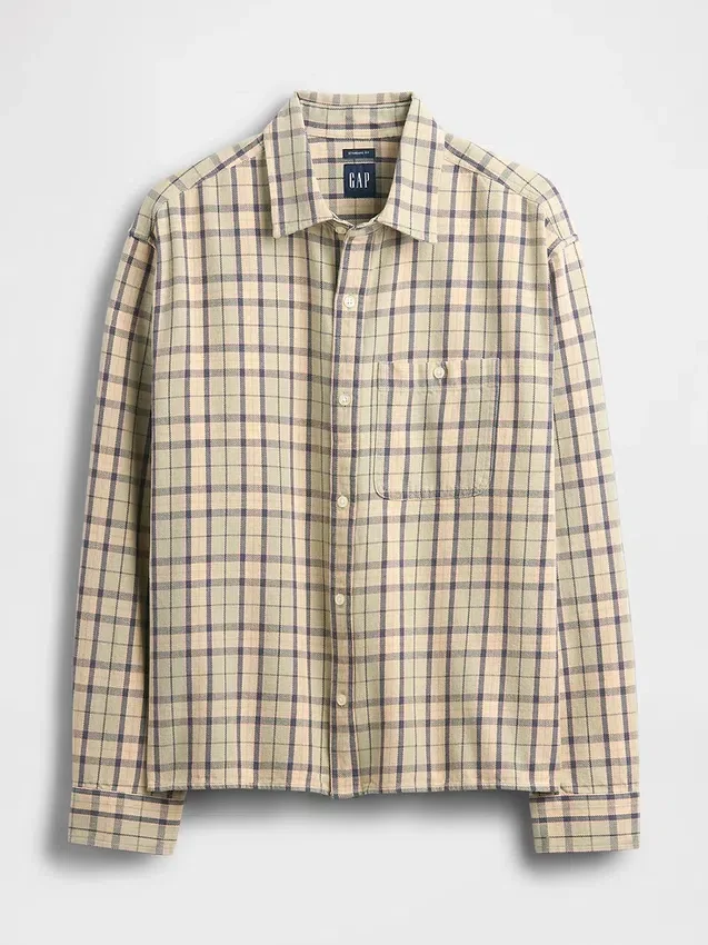 Camisas de sarga con bajo recto