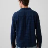 Camisas de seersucker de corte holgado con bajo recto