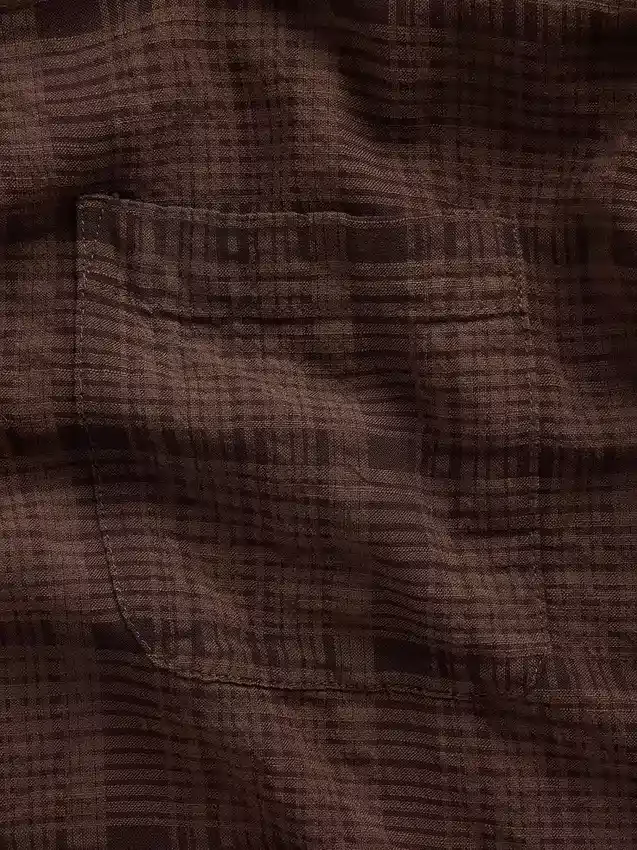 Camisas de seersucker de corte holgado con bajo recto