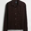 Camisas de seersucker de corte holgado con bajo recto