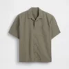 Camisas de vacaciones para niños, de algodón seersucker texturizado y corte holgado