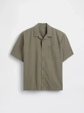 Camisas de vacaciones para niños, de algodón seersucker texturizado y corte holgado