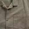 Camisas de vacaciones para niños, de algodón seersucker texturizado y corte holgado